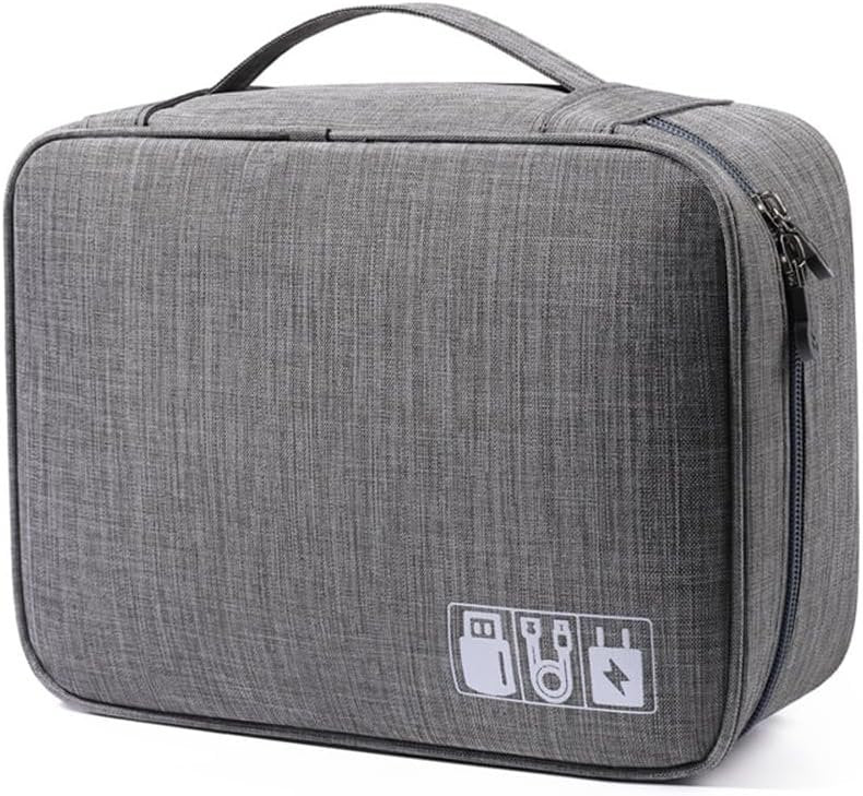 Electronics Organizer Travel Universal Cable Organizer Bag Waterproof Electronics Accessories Portable Storage Cases for Cable, Charger, Phone, USB, SD Card, Hard Drives, Power Bank