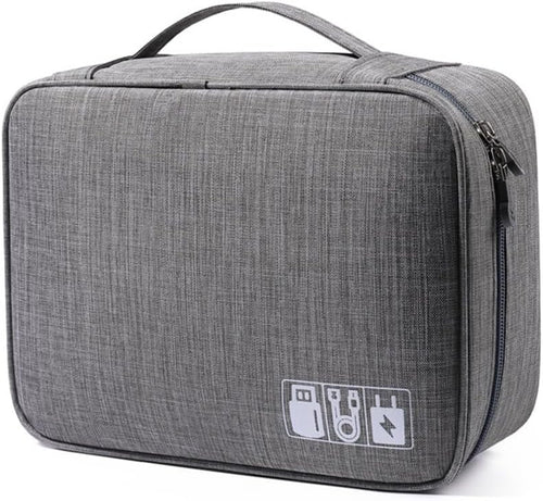 Electronics Organizer Travel Universal Cable Organizer Bag Waterproof Electronics Accessories Portable Storage Cases for Cable, Charger, Phone, USB, SD Card, Hard Drives, Power Bank
