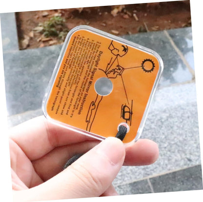 TOGEVAL Survival Mirror Backing Camping Emergency Reflective Mirror Outdoor Retroreflector Light