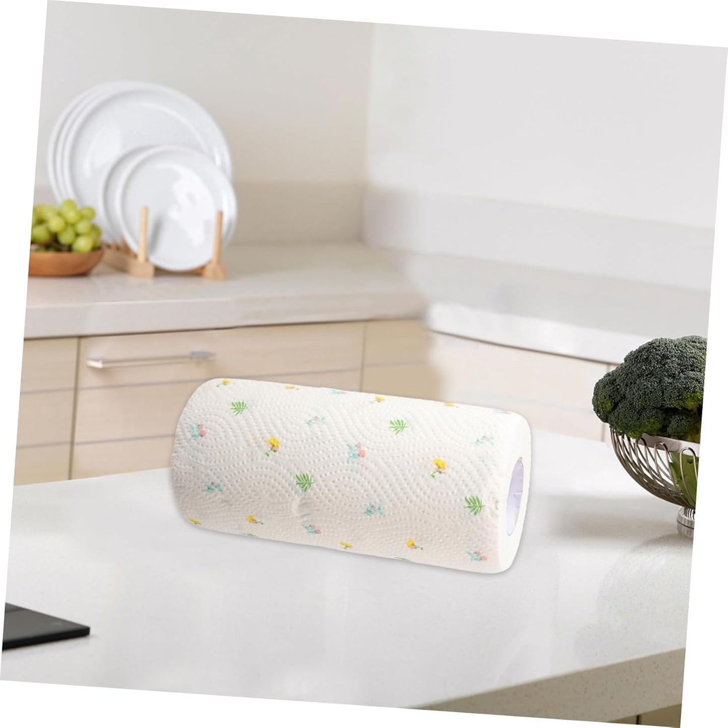 Gatuida 1 Roll Convenient Kitchen Paper Towels Absorbent Durable Water Locking Random Printed Design for