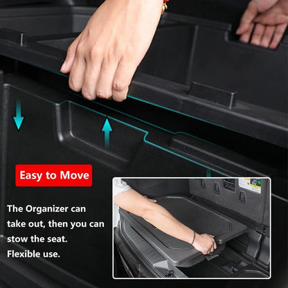 QXZcar For 2021-2025 Toyota Sienna Trunk Organizer, MPV Insert Cargo Rear Hatch Storage Box, Extra Space fits Sienna Under Cargo Floor Storage Bins Accessories