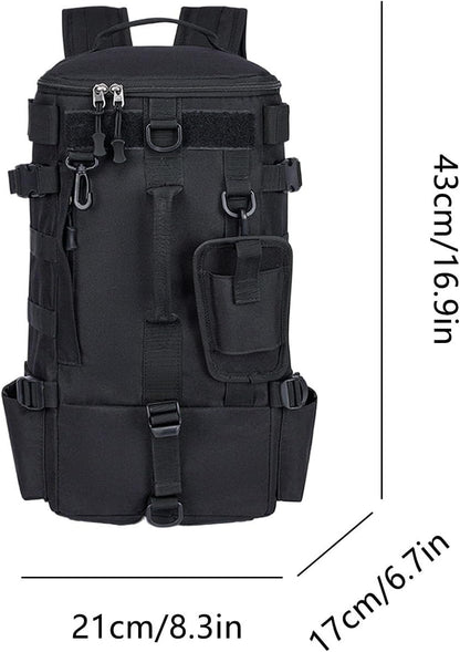 Fishing Fusion Backpack, Waterproof Survival Daypack Rod Holder, Bait Gear Storage, 21x47x13cm for Kayak Trips, Hiking, Camping, Hunting, and Weekend Adventures Motorcycle Travel