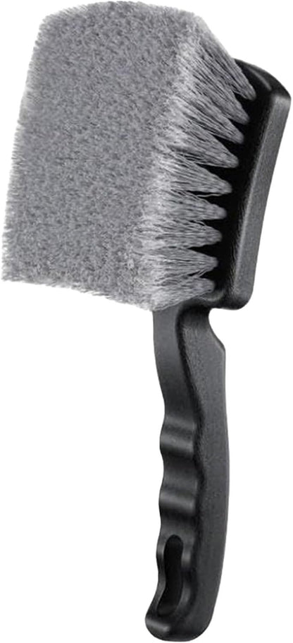 Tire Cleaning Brush, Car Detailing Tool, 9.45 Inches Long Bristle Scrubber, Convenient No Scratch Washing Accessory for Auto Truck Motorcycle Floor Mat Rim Maintenance Tasks