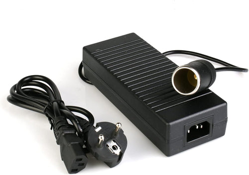 Car Cigarette Lighter Socket Adapter 220V to 12V/10A Voltage Converter for Car, Vacuum Cleaner, Refrigerator, European Requirements