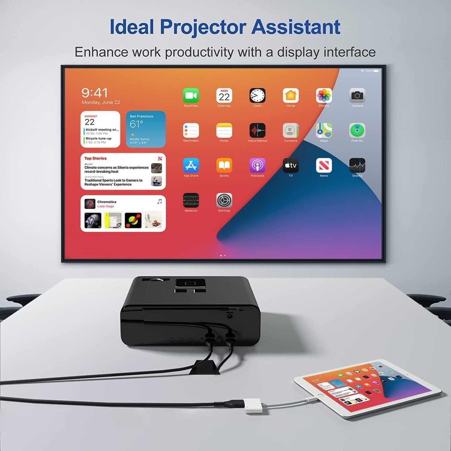 Aplimln [MFi Certified] HDMI Adapter for iPhone iPad, 1080P HDMI Cable Adapter Sync Screen Video & Audio Digital AV Converter with Charging Port on HDTV/Projector/Monitor (No Power Need)