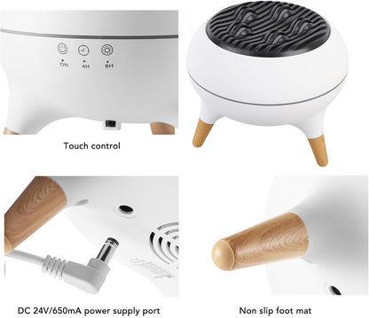 Aromatherapy Flame Diffuser, Electric Essential Oil Diffuser with 7 Color Ambient Light Remote Control High Temperature Steam Air Mist Humidifier for Home and Office