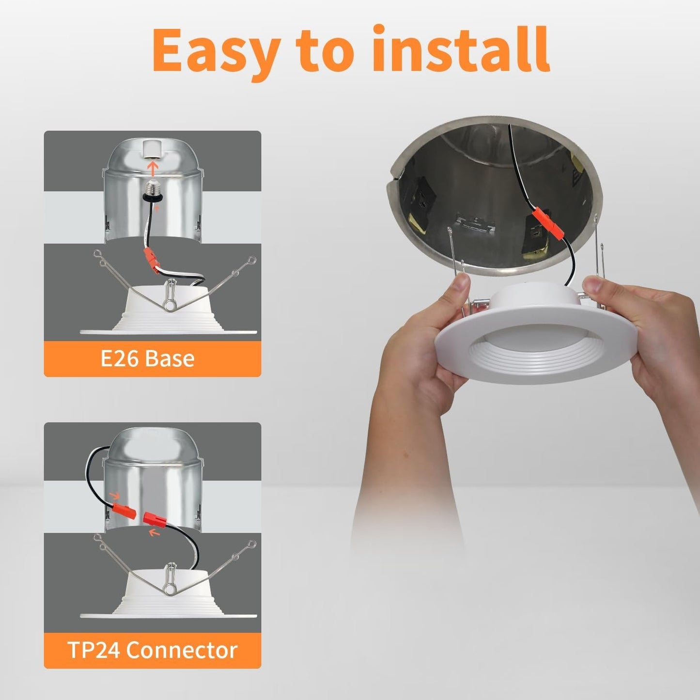 Smart Bluetooth Retrofit Can Light 6 Inch with Wi-Fi Bridge(Hub), RGB & Cool & Warm White Dimmable Color Changing Downlight, ETL Certified Recessed Lighting Work with Alexa, 1000Lumen,6 Pack