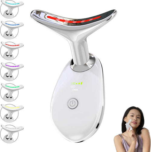 Red Light Therapy for Face, Floverkity LED Face Massager, RED Light Device, at-Home Face Tool for Skin Care (White,7 Light)