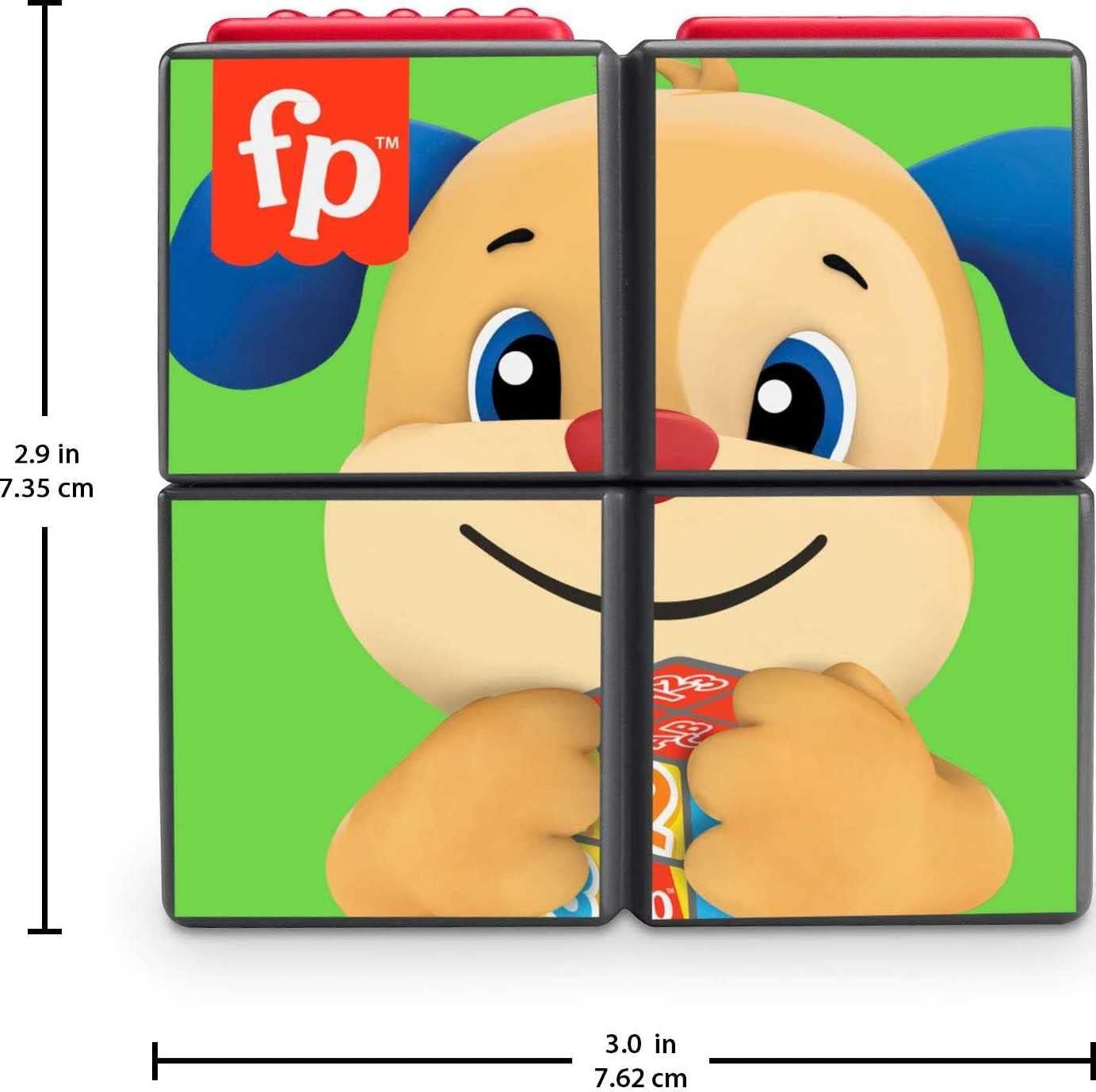 Fisher-Price Baby Learning Toy with Lights Music and Fine Motor Activities, Laugh & Learn Puppyâ€™s Activity Cube UK English Versionâ€‹â€‹