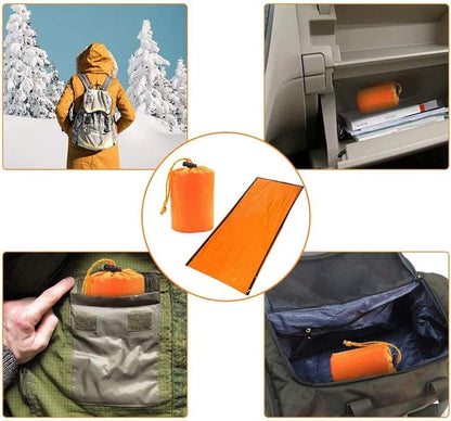 Kangmeile Emergency Survival Sleeping Bag - Survival Bivvy Bag, First Aid Rescue Blankets, Waterproof Emergency Blanket, Warm Tube Tent, Ultralight, Heat Repellent, Cold Protection, Rescue Tent for