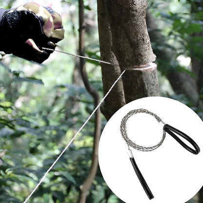 Emergency Wire Saw 2 Pcs, 31.5inch Pocket Saw for Outdoor Camping Survival - Tree Wood PVC Pipe Cutting Tool