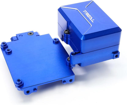 TREAL Aluminum 7075 Radio Tray Low CG Electronics Mount for 1/8 Losi LMT Monster(Blue)