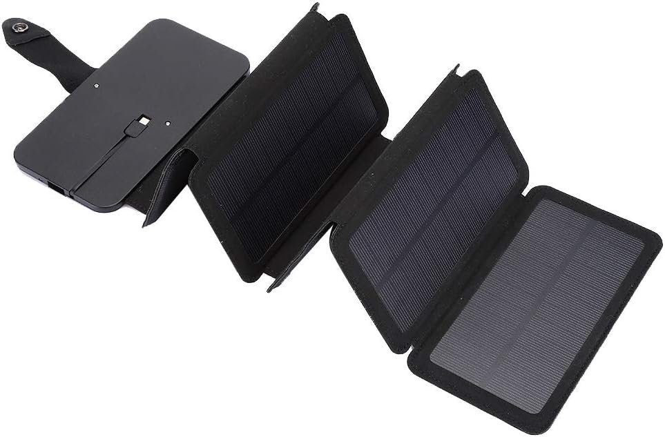 Topyond Solar Power Bank 25000mAh Foldable Solar Panel Charger, USB Portable Battery Pack with Solar Charging for Camping Hiking Travel