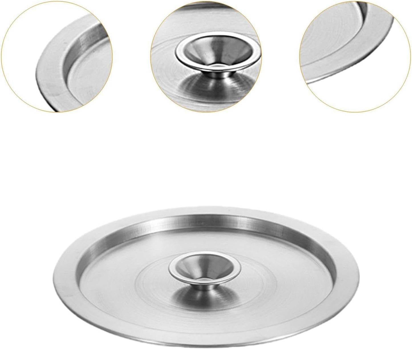 Ｂｅｓｇａ Frying Pan Cover,Stockpot Lid,Cookware Cover,Stainless Steel Household Bakeware,Pot Skillet Lid,Cooking Pot Lid for Skillets, 38cm
