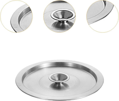 Ｂｅｓｇａ Frying Pan Cover,Stockpot Lid,Cookware Cover,Stainless Steel Household Bakeware,Pot Skillet Lid,Cooking Pot Lid for Skillets, 38cm