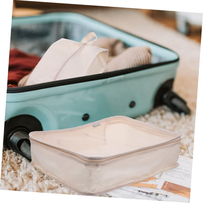 ANDRESLAD Travel Packing Cubes Storage Bags Set of Polyester Mesh Lid Space-saving for Suitcase Organization