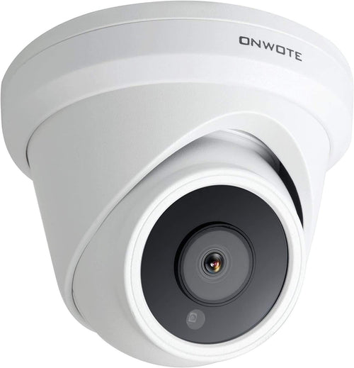 ONWOTE 4K 8MP UltraHD PoE IP Security Camera, AI Human Vehicle Detection, 3840x2160 8 Megapixels, 128° FoV, Video Audio, Indoor Outdoor, Commercial Wired Camera for Business, Add-on to PoE NVR System