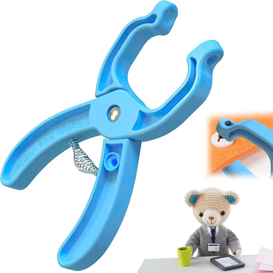 Safety Eyes for Crochet Tool,Crochet Eyes Tool,Safety Eyes Crochet Tools for Crochet & Stuffed 5-30mm,Safety Eye Tool Clamp,Auxiliary Tool for Attaching Safety Eye,Crochet Doll Safety Eye Snapper Tool