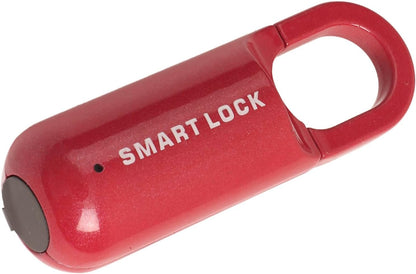 Blocco delle Impronte Digitali Antitheft Security USB Posta di Tiro Ricaricabile per la Custodia per Bagagli (BLACK) (rosso)