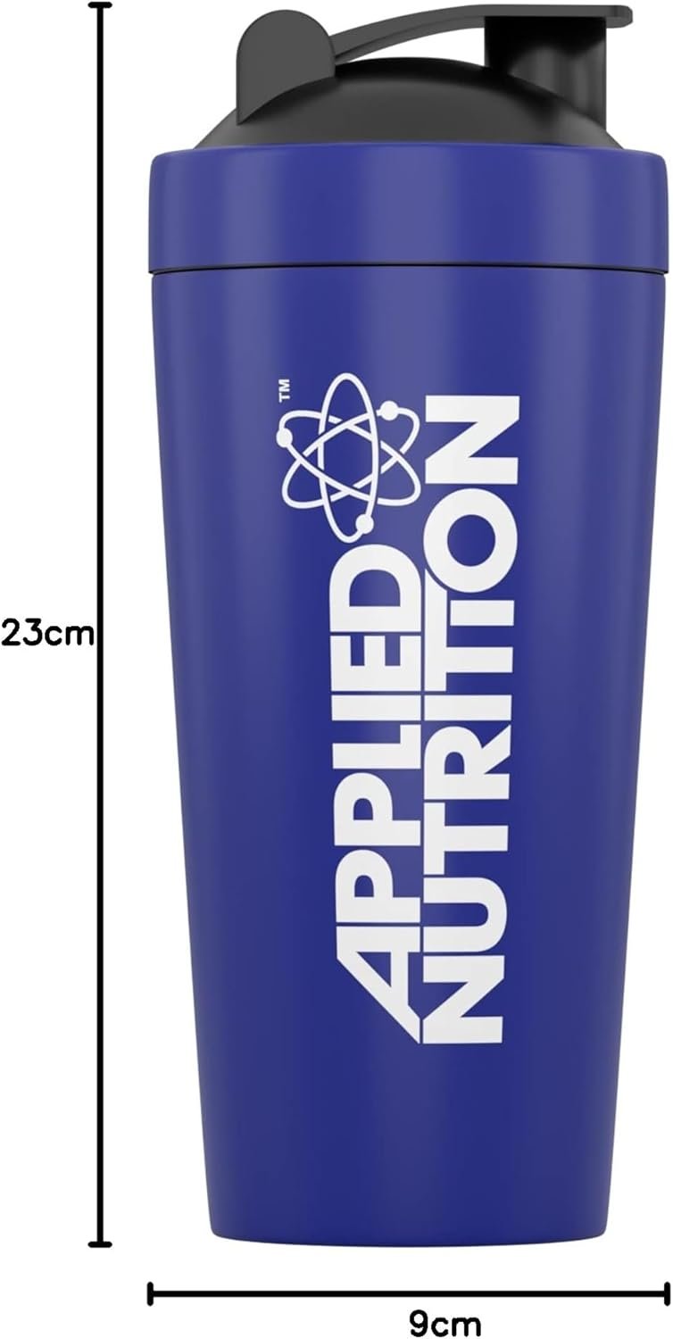 Applied Nutrition Bundle Metal Protein Shaker + 5 Samples Bundle - Sports Supplements Stainless Steel Shaker, Metal Shaker Bottle, Durable and Lightweight (750ml)