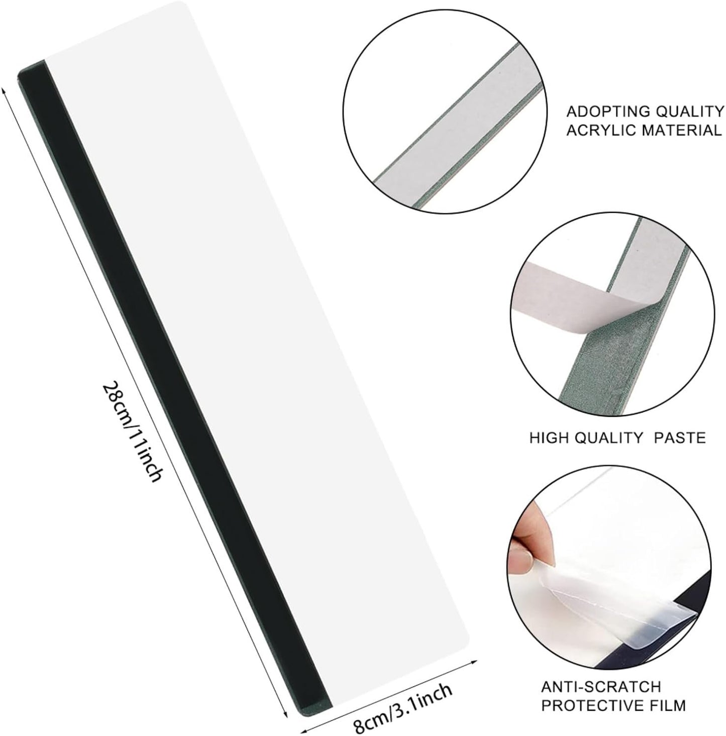 Monitor Memo Boards for Computer 2 Pcs Sticky Monitor Memo Board Computer Screen Acrylic Side Panel Desk Organizer Message Reminder Home Office Desktop Accessories