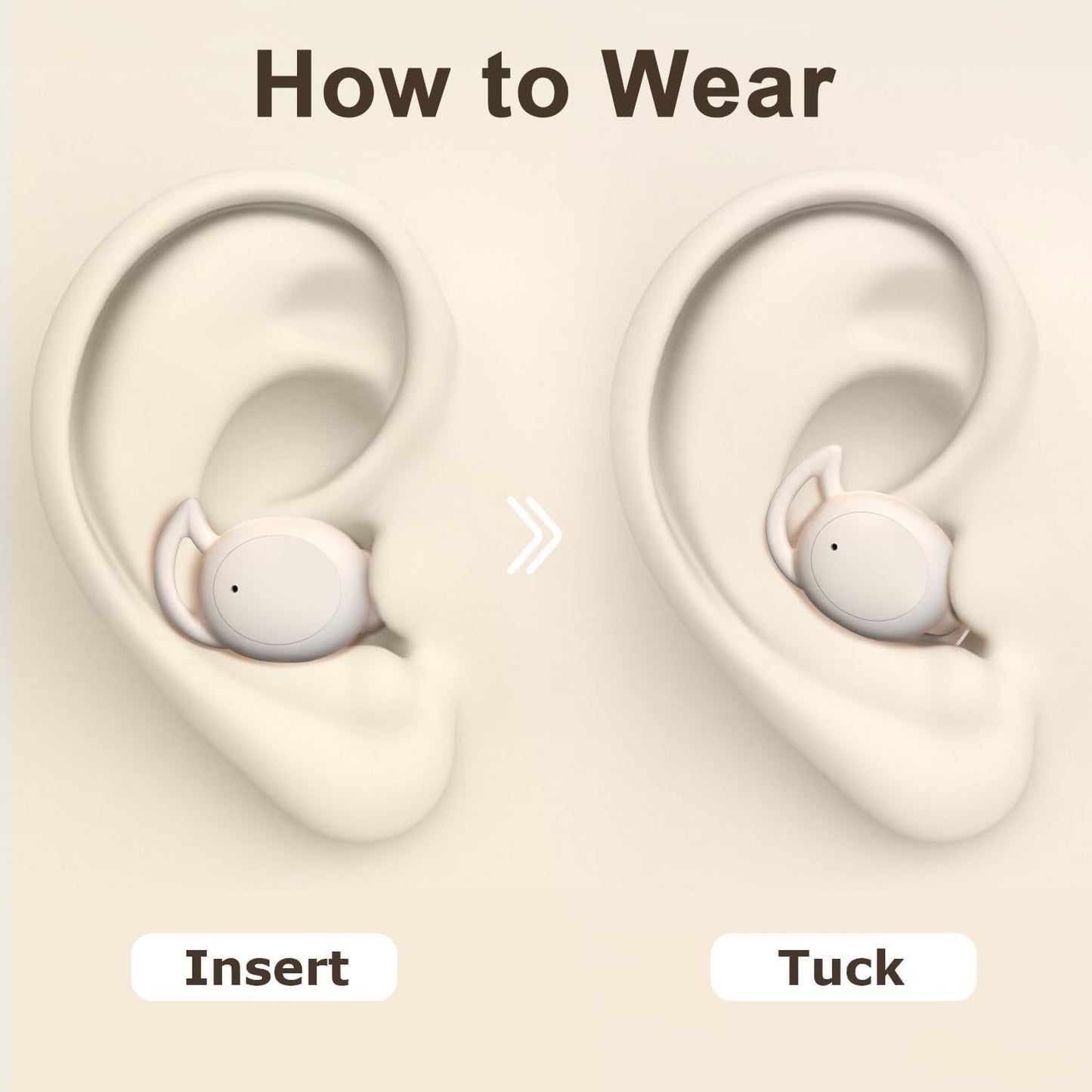 YUANJ Sleep Headphones,Soft Headphones Sleep Buds,Sleeping Earbuds with 24 dB Noise Isolation