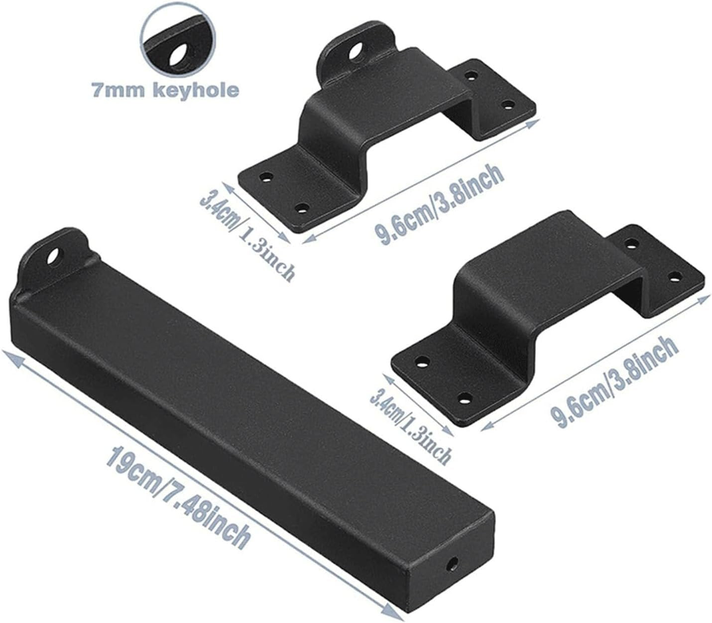 Slide Gate Duty Carbon Acciaio con Foro Non Lucchetto per Porta della Stalla, Recinzione e Sicurezza S