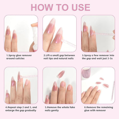 Nail Care Oil and Nail Remover, Nail Remover and Nail Oil for Nail Care, Remove Gel Nails Easily, Smoothes and Strengthens Nourishing Nails
