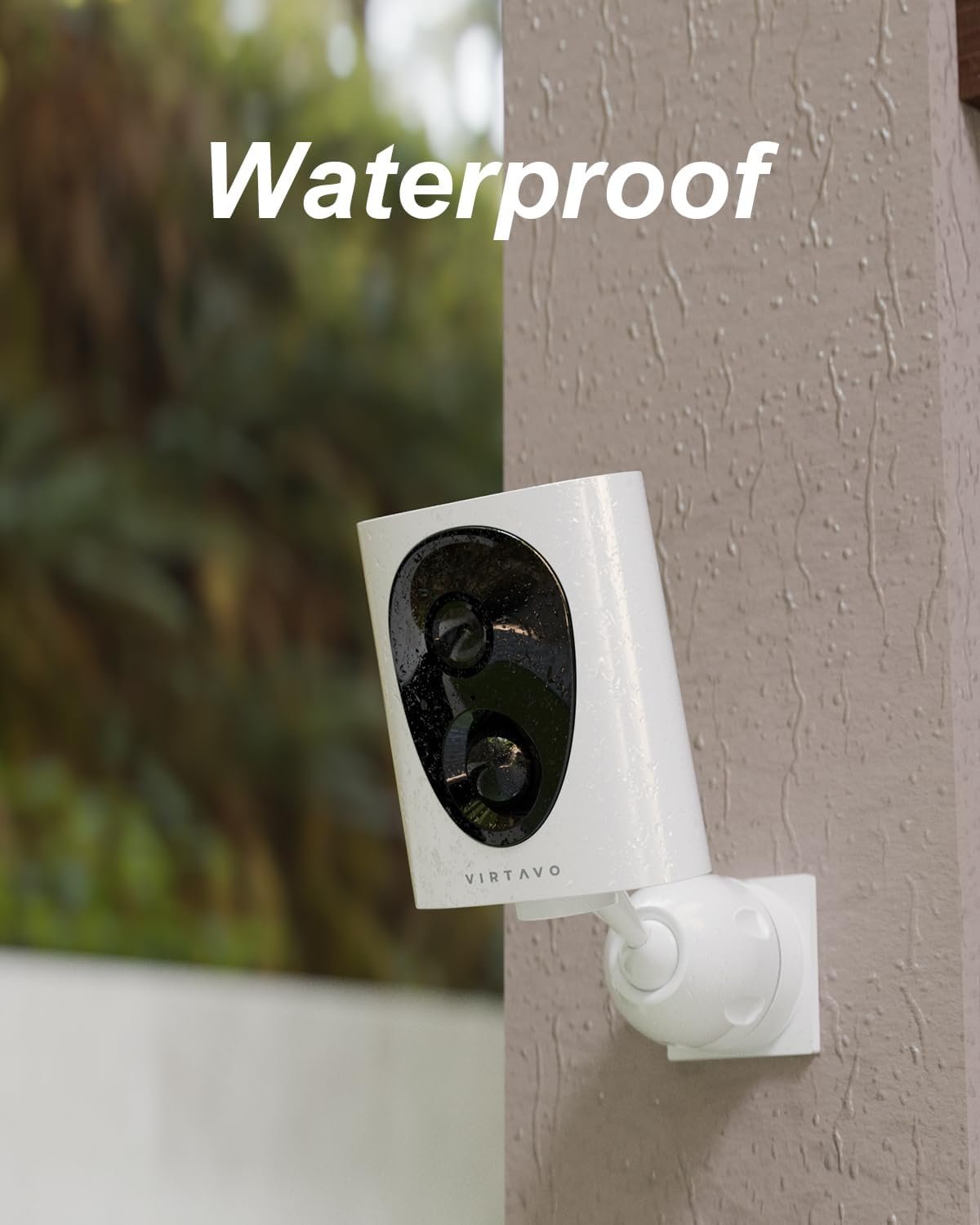 virtavo 2K Security Camera Outdoor Wireless WiFi, 2K Night Vision QHD, Outdoor/Indoor Camera, Rechargeable Battery for Home Surveillance,PIR Motion Detection,Siren Alarm,2-Way Audio, Cloud/SD