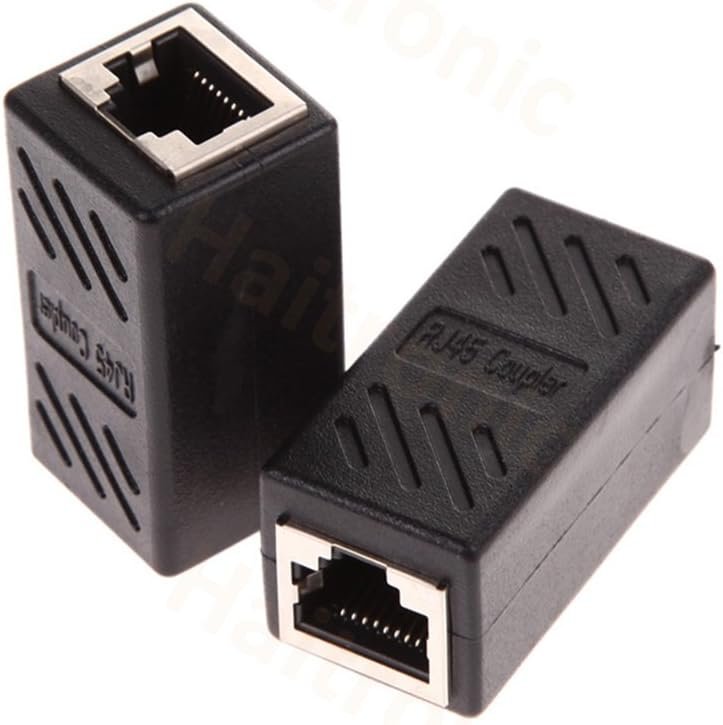 Haitronic 2 Pack RJ45 Coupler ethernet Cable Coupler LAN Connector Inline Cat7/Cat6/Cat5e Ethernet Cable Extender Adapter Female to Female