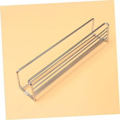 FUNOMOCYA 2pcs Stainless Steel Wall Mounted Kitchen Shelf Multi Functional Spice Storage Rack for Condiments Bathroom and Home Organization Silver