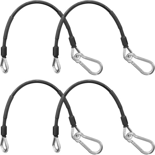 DLBEEM 4 Pcs 10" Gym Cable Extension Compatible with Home Gym Accessories, Gym Extension Replacement Cables for LAT/Tricep Pull Down, Leg Extensions Machine