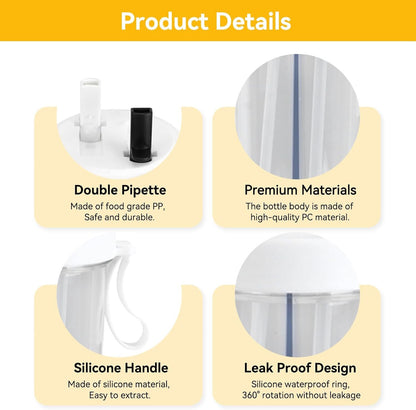 600ml Dual Use Water Bottle, Portable Split Drinking Cup with Straw Two Sided Cup with Divider Daily Water Intake Bottle Double Espresso Cups for Home Outdoor Camping Sport