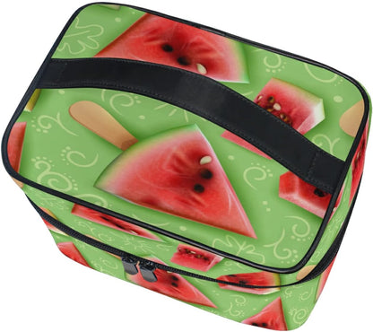 Cocomero Gelato Fresco Beauty Case da Viaggio Donna Cosmetici Borsa Trucchi Make up Trucco Borse Makeup Organizzatore Ragazza