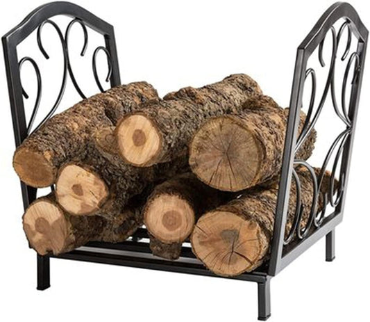 Firewood Stand Small Firewood Racks Heavy Duty Steel Wood Storage Log Rack Holder Fireplace Log Holder Firewood Holder Log Basket Daily Use (Color : Black Size : 35x38x40cm) (Black 35x38x40cm)