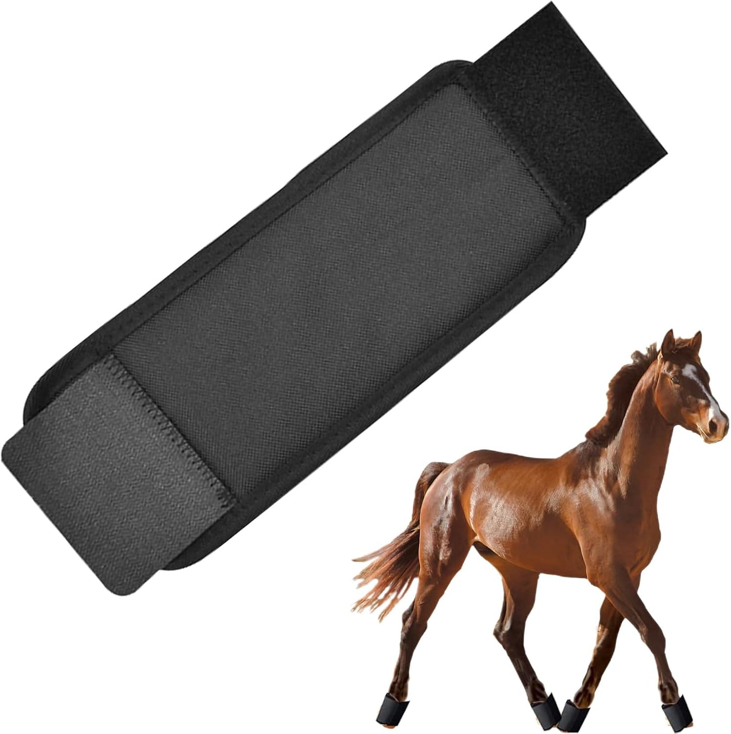 Horse Hoof Boots, Training Gear, Flexible Fit Stable Support Outdoor Easy Fastening Leg Cushioning Soft, Hoof Cover for Riding Travel Show Jumping Dressage