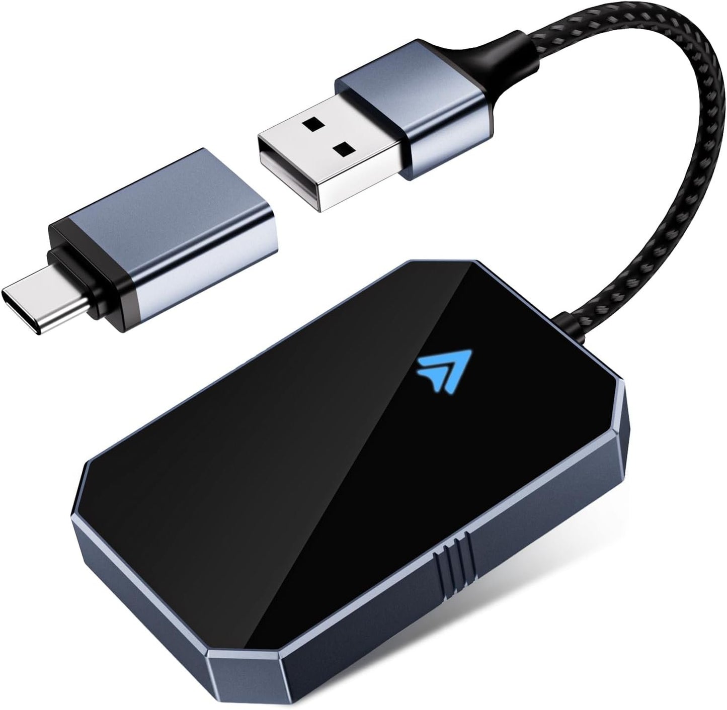 Android Auto Wireless Adapter for Factory Wired Android Auto, Easy Setup Plug & Play 2025 Upgrade Control Dongle Fit for Androi 11+ & Cars from 2017 (Black)