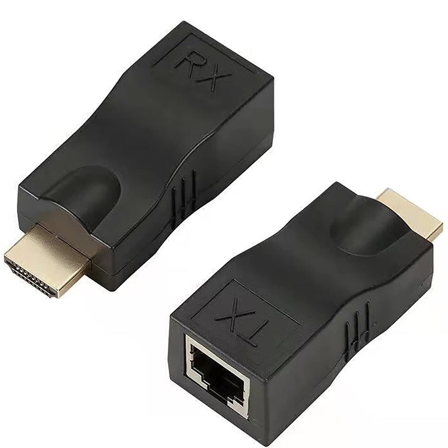 2Pack HDMI Extender, tunghey HDMI to RJ45 Network Cable Extender Converter Repeater Over Cat 5e / 6 1080p up to 30m Extender for HDTV PS4 STB 4K 2K