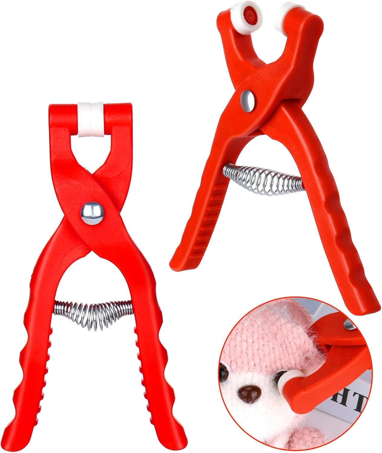 Juome 2Pcs Safety Eye Tool for Crocheting - Crochet Tools for Attaching Crochet Safety Eyes, Auxiliary Tool for 5-30mm Stuffed Animals Safety Eyes Making Supplies