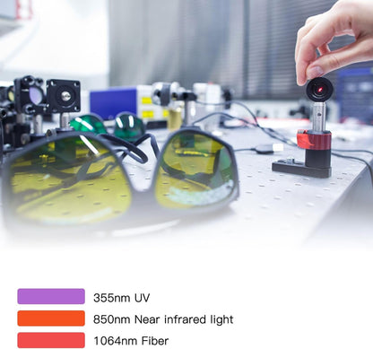 FONLAND Laser Safety Glasses for Laser Engraving Marking OD5+ 200-540nm & 800-2000nm Near Infrared Light, Blu, Green, UV Light Fiber Laser Goggles Eye Protection