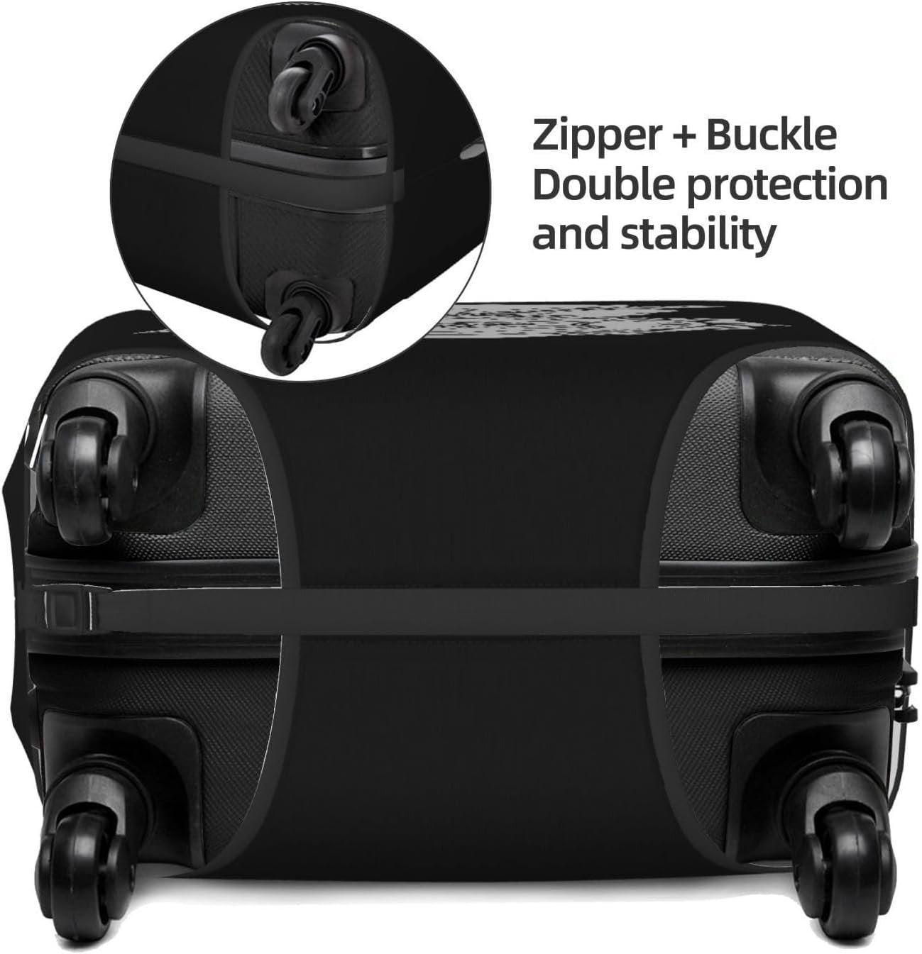 CRJSNYEAG USAF Security Forces Luggage cover Protective cover Anti-scratch luggage cover Fits 18-32 inch luggage, Black, Small
