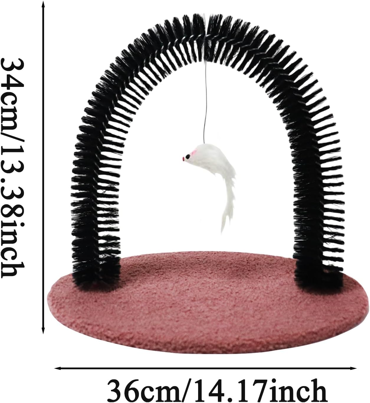 Cats Groomer, Cat Arch Grooming Brush, Scratching Hair Massager, Bristle Tools for Shedding and Cleaning, Suitable Kittens, Cat Rabbits, Durable & Hygienic Design
