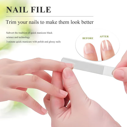 TORMEN Glass Foot File, 2 PCS Glass Nail File and Foot Rasp, Glass Nail File,Dead Skin Exfoliator with Nano Micro-Abrasive Particles, Hard Skin Remover for Wet and Dry Foot Care,Nail Care