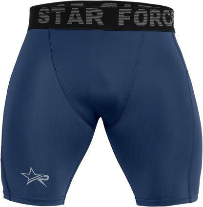 Starforce Apparel Men’s Compression Shorts - Quick Dry Athletic Workout Running Shorts, Moisture Wicking Spandex Tights, Anti-Chafing Gym Underwear for Sports & Training