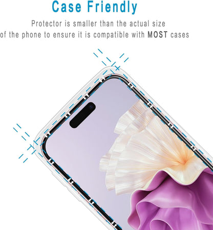 [2 Pack] Bencuku Screen Protector for iPhone 16 Plus 6.7-Inch Tempered Glass, Anti-Scratch, Bubble Free, Case Friendly