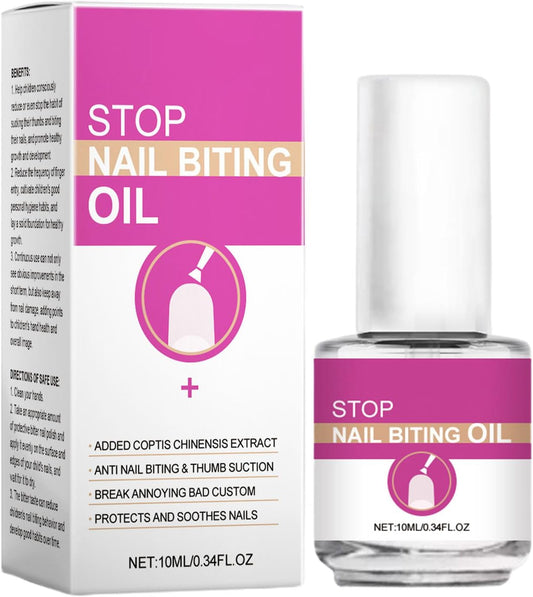 Stop Nail Biting - Stop Biting Nails | Nail Biting | Nail Biter Stopper | Thumb Sucking Nail Polish | Bitter Oil Anti Nail Biting Polish | Nail Care No Bite Nail Polish | Stop Biting Nails for Kids