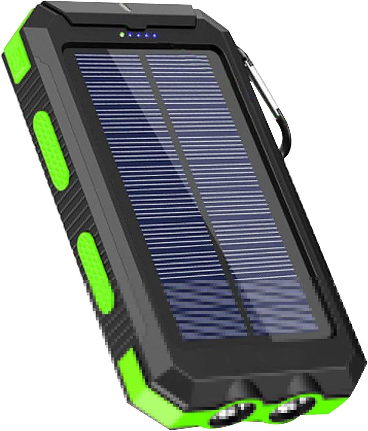 Solar Charger Powered Bank - 20000mAh Portable Solar Charger Battery Bank,Wireless Waterproof Battery Pack with Compass Survival Gear for Camping, Men & Women