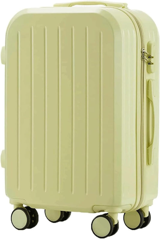 LANAZU Wheeled Suitcases Portable Luggage Large Capacity Luggage Hard Suitcases Safety Combination Lock Hand Luggage (Yellow), yellow