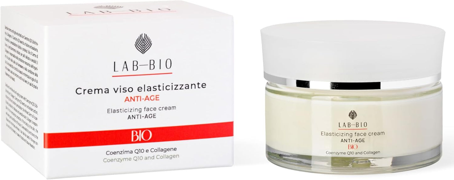 Anti-Wrinkle Face Cream for Women with Coenzyme Q10, Collagen and Wheat Germ – Firming, Moisturizing, Anti-Aging – Toned and Smooth Skin – Eye and Décolleté Contour – 50 ml