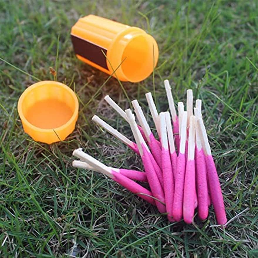 Waterproof Matches Survival Kit, Stormproof Matches with Case, 20pcs Fire Starter, Emergencys Fire Starter Matches for Hiking Camping Outdoor Survival (100pcs), 5Pcs